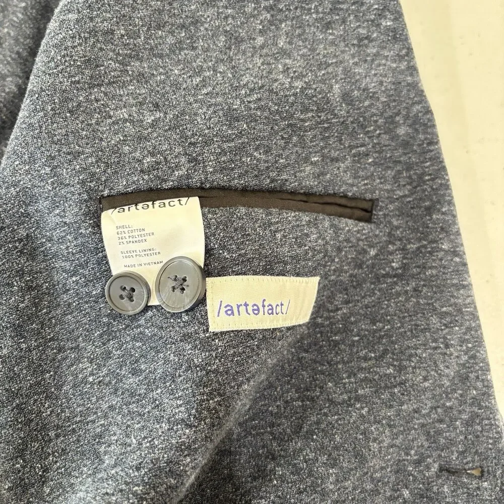 Artefact Mens Unstructured Knit Blazer XL Sportcoat Navy Blue Preppy Corporate